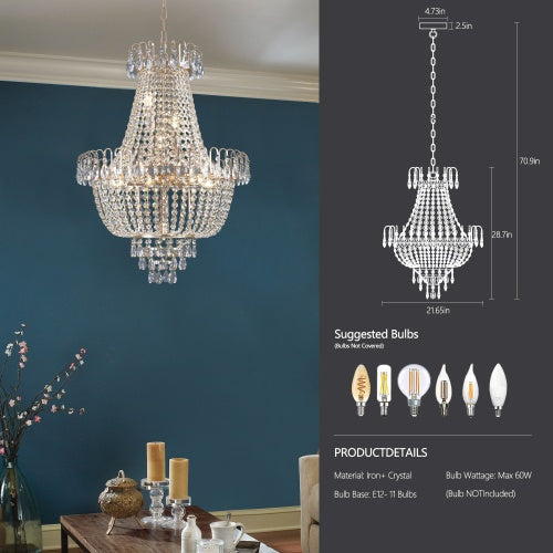 Golden Crystal Chandelier